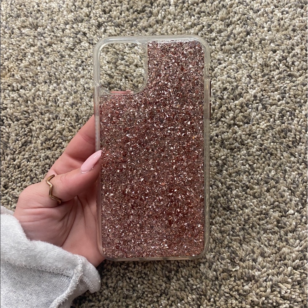 Rose gold sparkly case